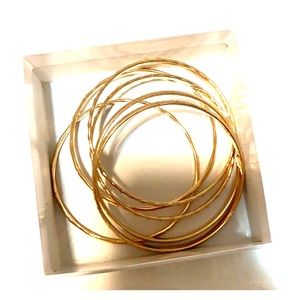Gold bangle bracelets
